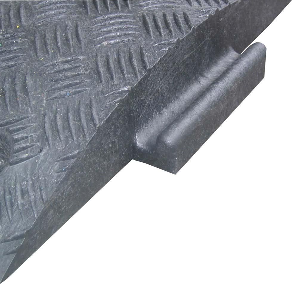Fahrbahnschwelle Anfangsstück gelb B250xT420xH50 mm