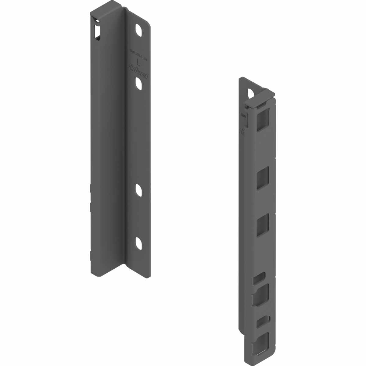MERIVOBOX Holzrückwandhalter, Höhe E (209 mm), links/rechts, oriongrau matt