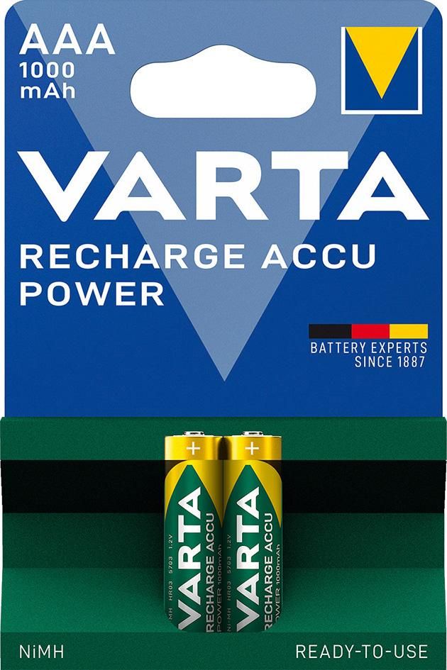 VARTA Batterie RECHARGEABLE Akku AAA 1000mAh