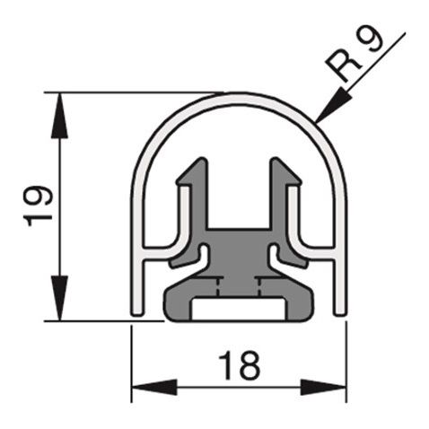 ATHMER bandseitiges Schutzprofil Set, 2-teilig
