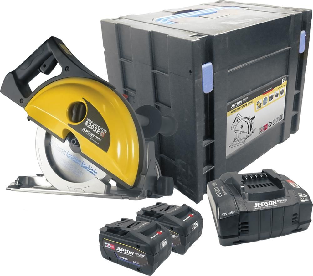 Akku-Metallhandkreissäge Hand Dry Cutter 8203E 18V, 5,5Ah, 99Wh D=203mm 48Z Jepson