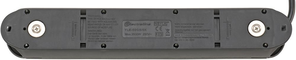 Steckdosenleiste 5-fach H05VV-F3G1,5 3m mit Magnet FORTIS