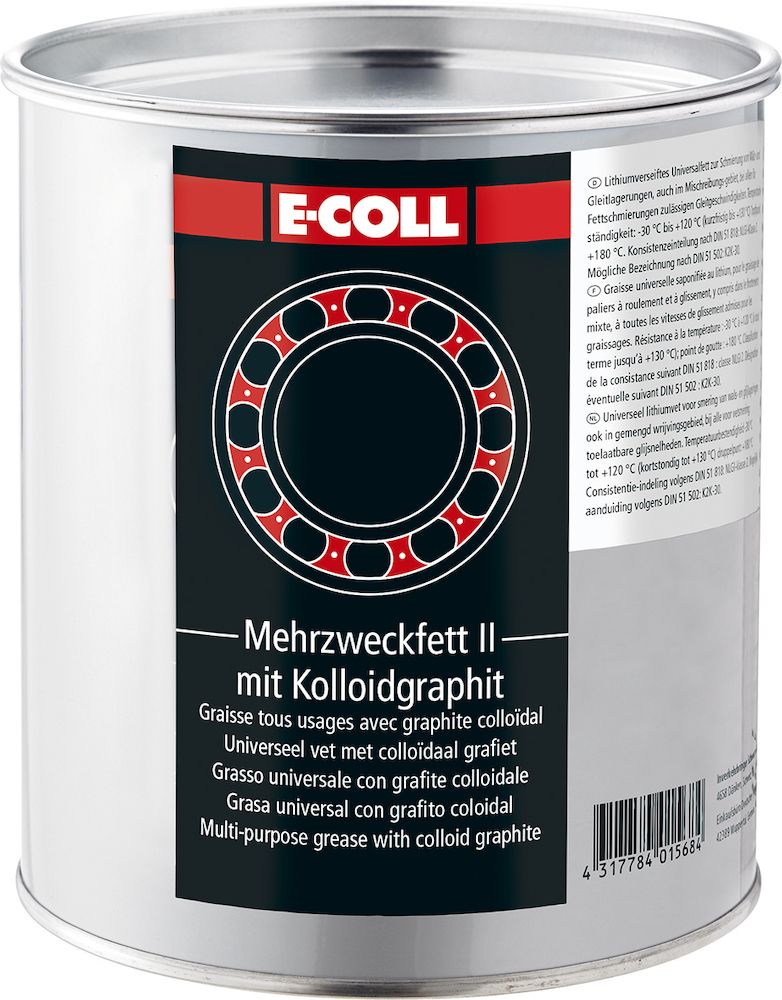 E-Coll Mehrzweckfett II 1kg graphitiert