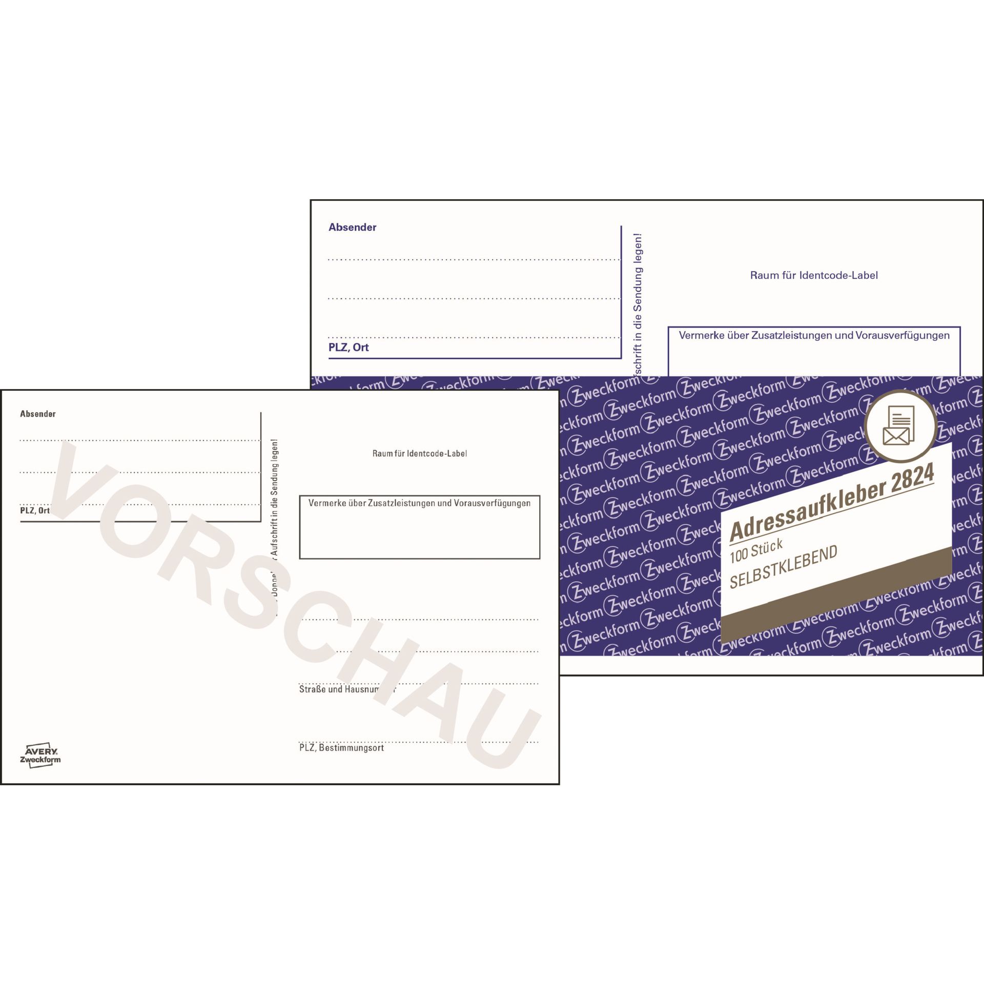 Adressetikett sk 105x148,5mm 100 Bl./Pack.