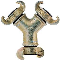 Dreiwegestück Temperguss, 3 x R 1" IG LÜDECKE