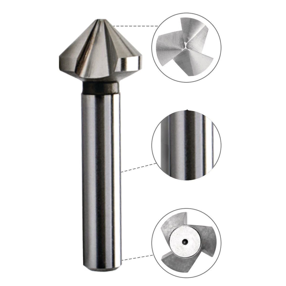 Kegelsenker-Satz  Optimum 6-teilig: 6/8/10/11,5/15/19 mm