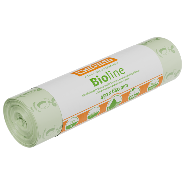 Bio-Beutel 30 Liter - VPE Karton: 50Rollen á 10Stk ,Größe 450x680x 0,02m
