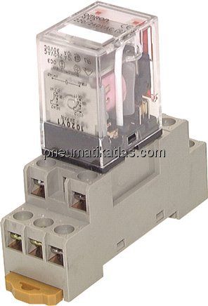 Omron Relais, 230 V AC, 2 Wechsler, LED-Anzeige, Prüftaste