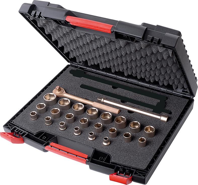 Steckschlüssel-Satz 1/2" 24-teilig funkenfrei Endres Tools