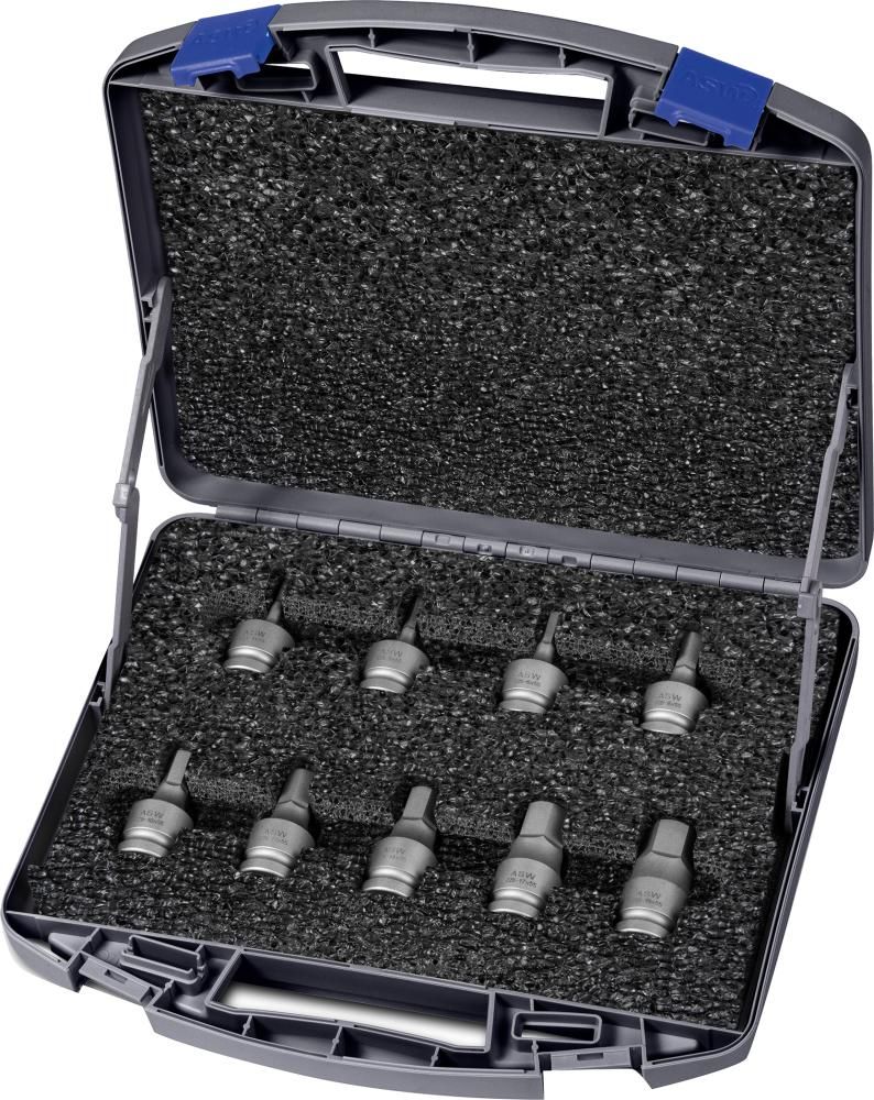 Kraft- Steckschlüssel-Satz 1/2" 9-teilig ASW