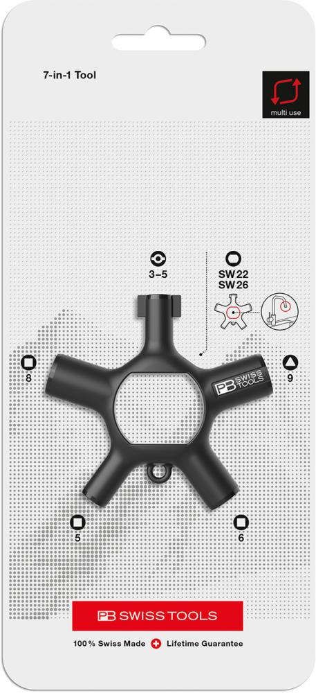Schaltschrankschlüssel 7 in 1 Tool PB Swiss Tools