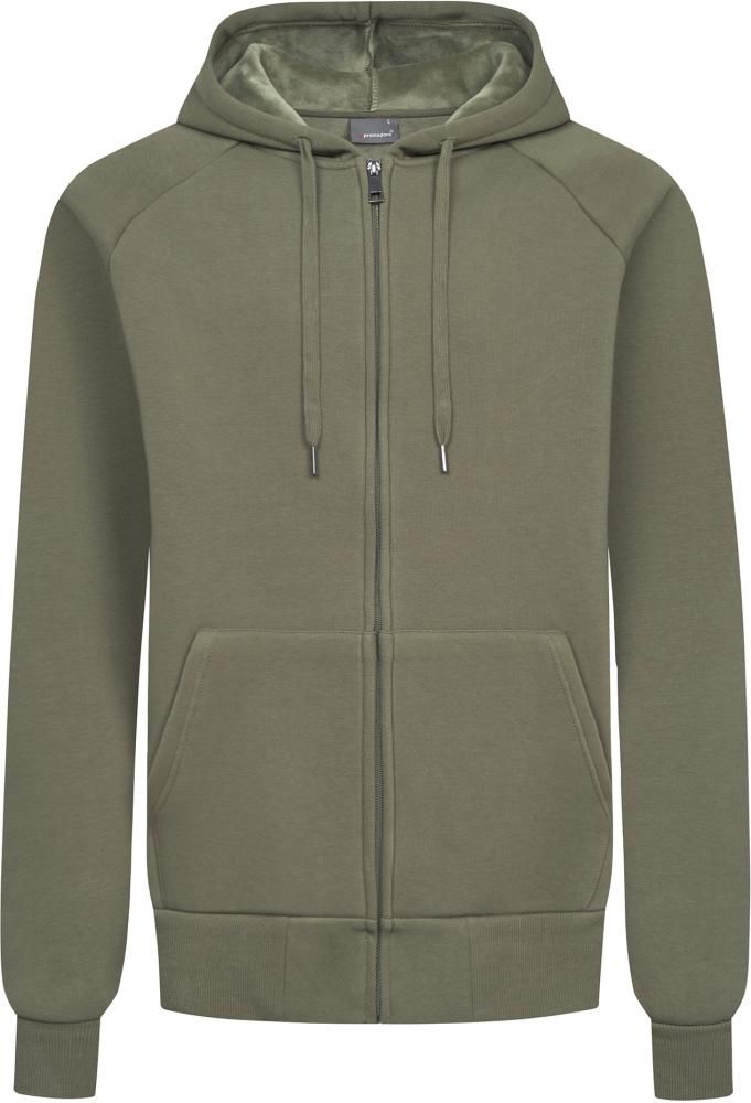 Sweatjacke heavy, khaki, Gr. L Promodoro