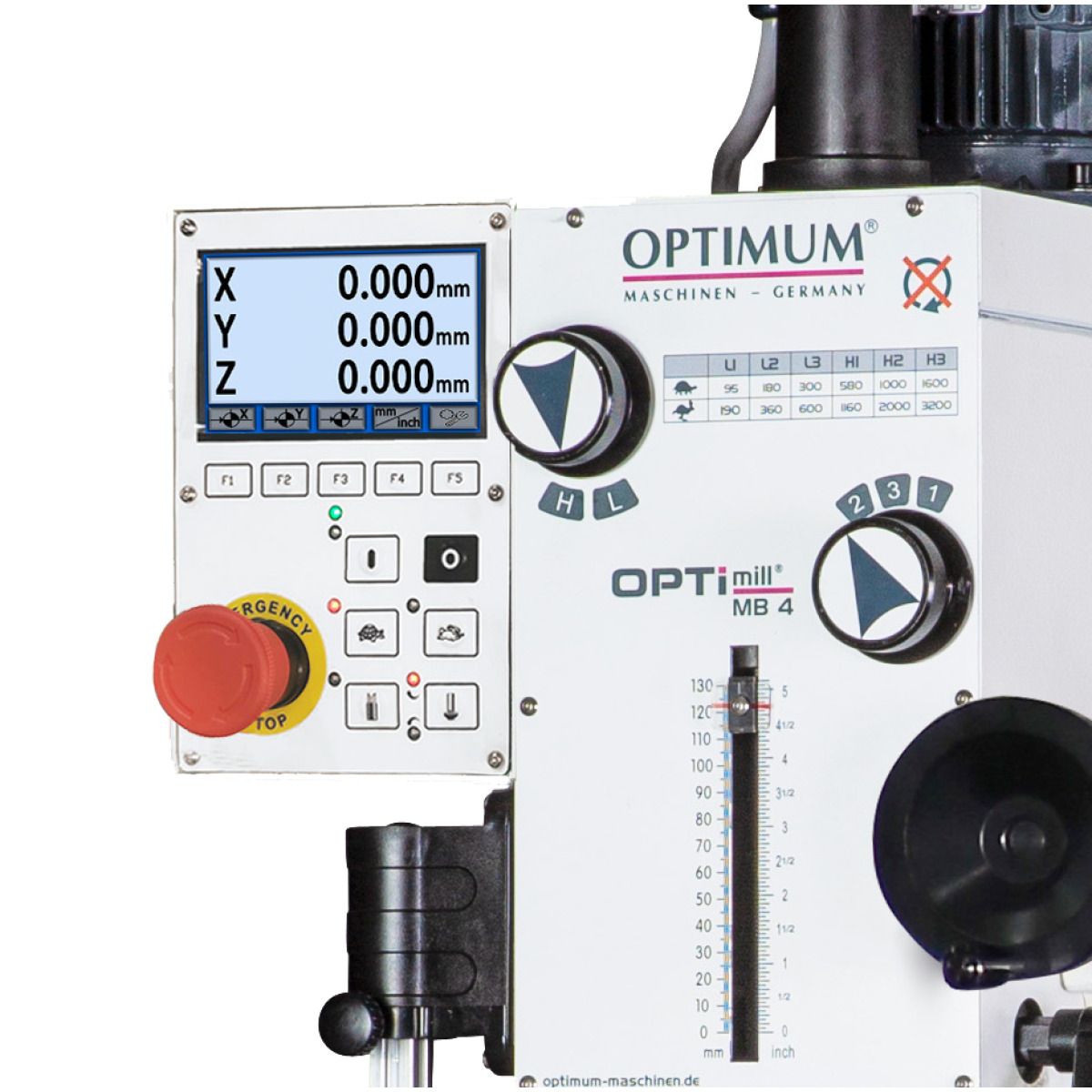 Bohr-Fräsmaschine Optimum OPTImill MB 4D