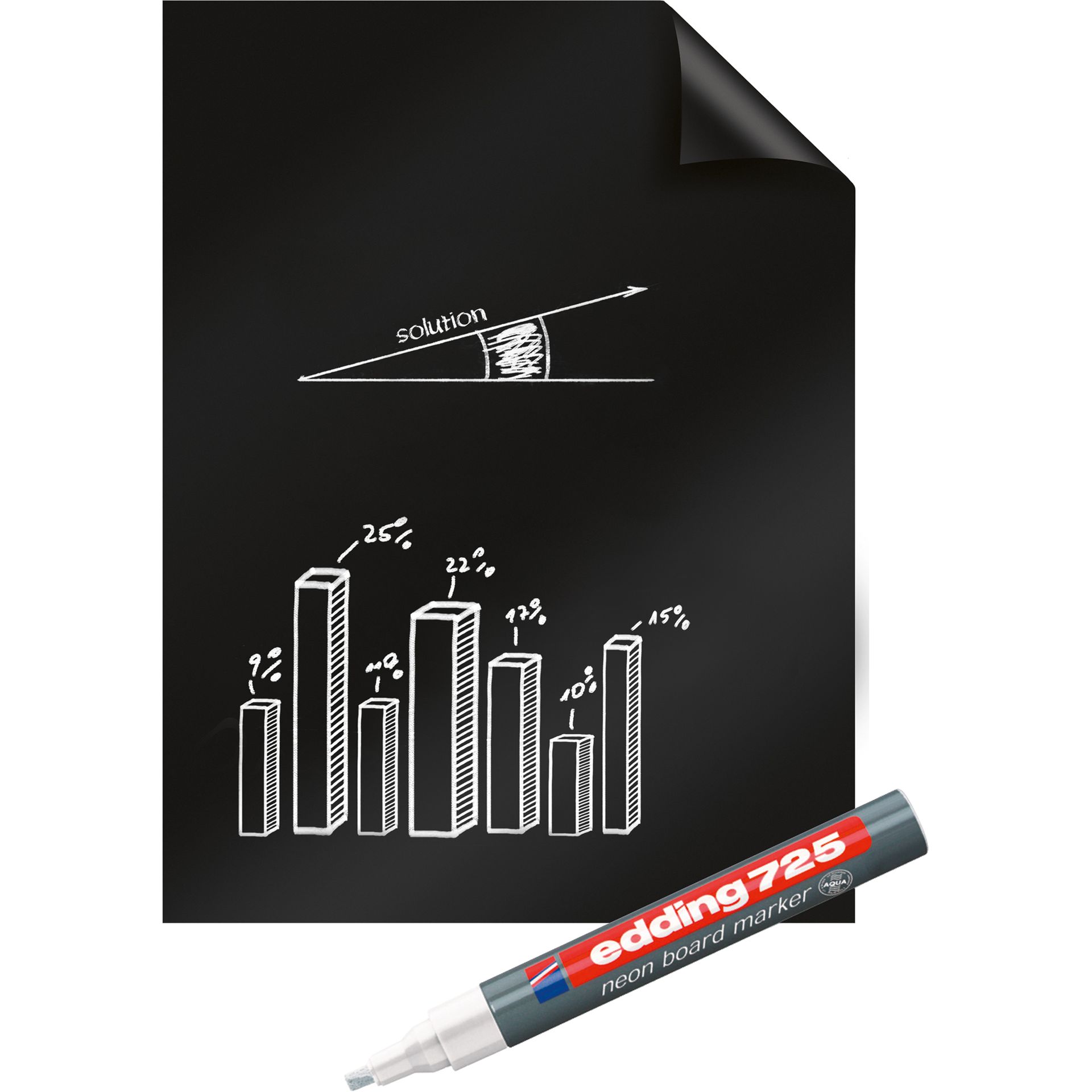 Blackboard Folie Magic Chart sw 25Bl