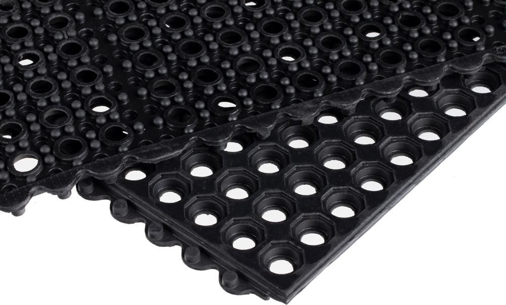 Arbeitsplatzmatte YOGA OCTA Basic schwarz B90xT90 cm
