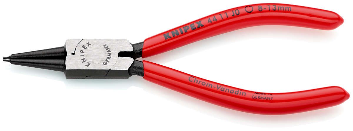 KNIPEX 44 11 J0 Sicherungsringzange für Innenringe in Bohrungen mit Kunststoff überzogen schwarz atramentiert 140 mm