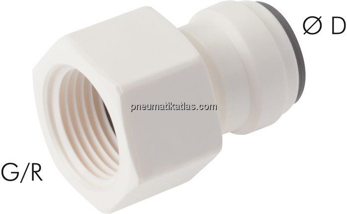 Steckanschluss m. Innengew. G 3/8"-6mm, IQS-LE (EPDM-Dichtung)