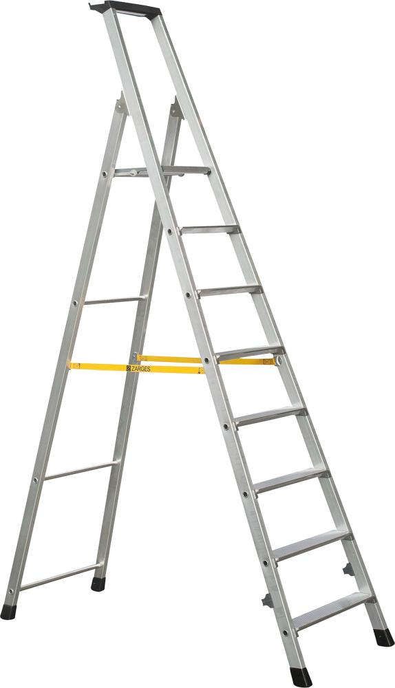 Stufenleiter Nova S 8 Stufen Plattformhöhe 1,70 m Arbeitshöhe 3,70 m ZARGES