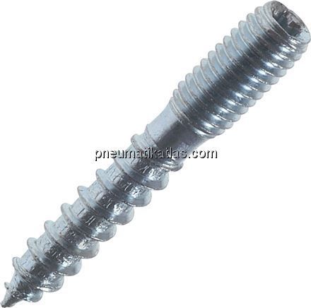 Stockschraube M 6x50, Stahl verzinkt (TORX)