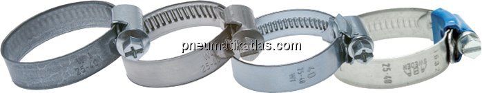 12mm Schlauchschelle 16 - 27mm, Stahl verzinkt (W1) (NORMA)