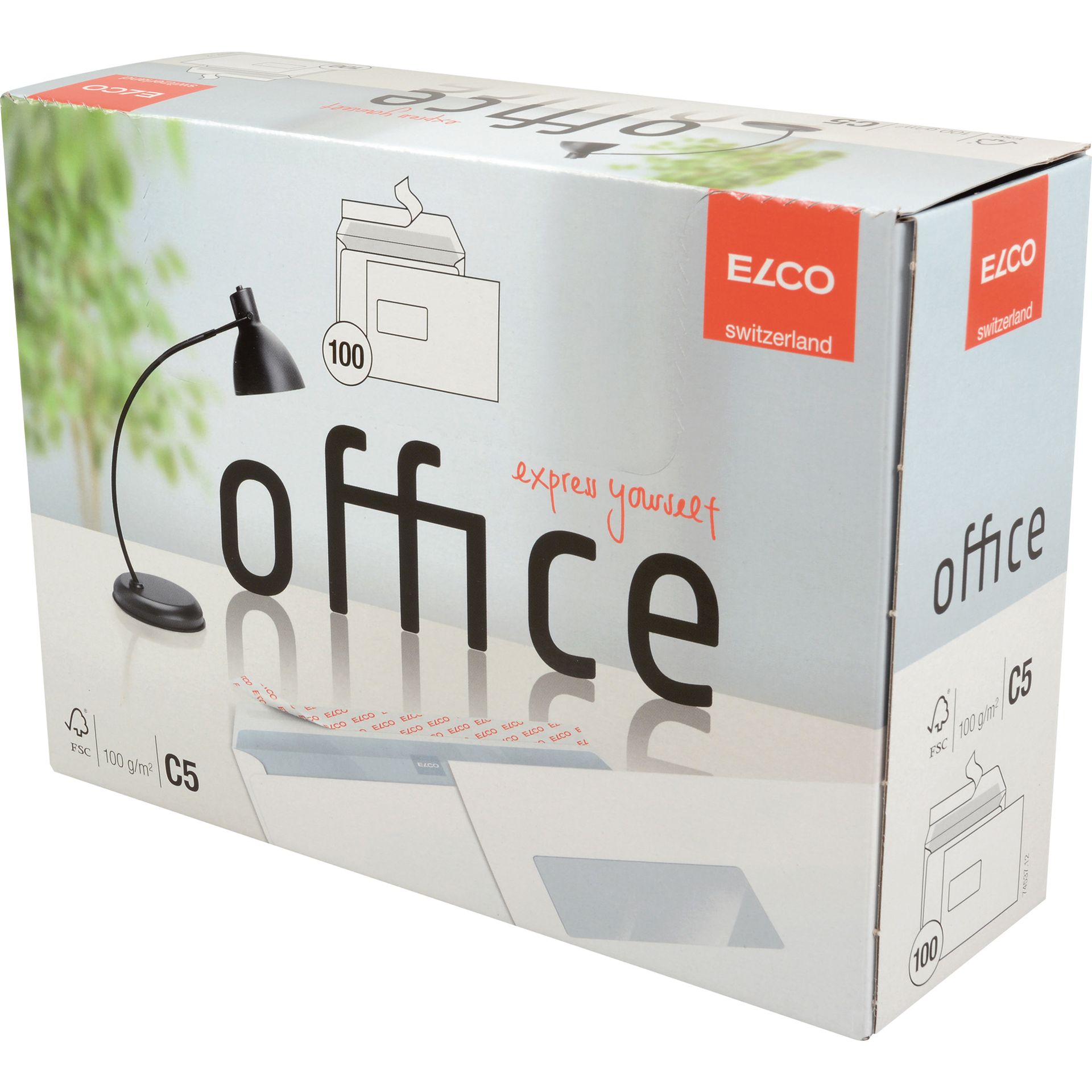 Briefumschlag Office C5 100g weiß 100 St./Pack.