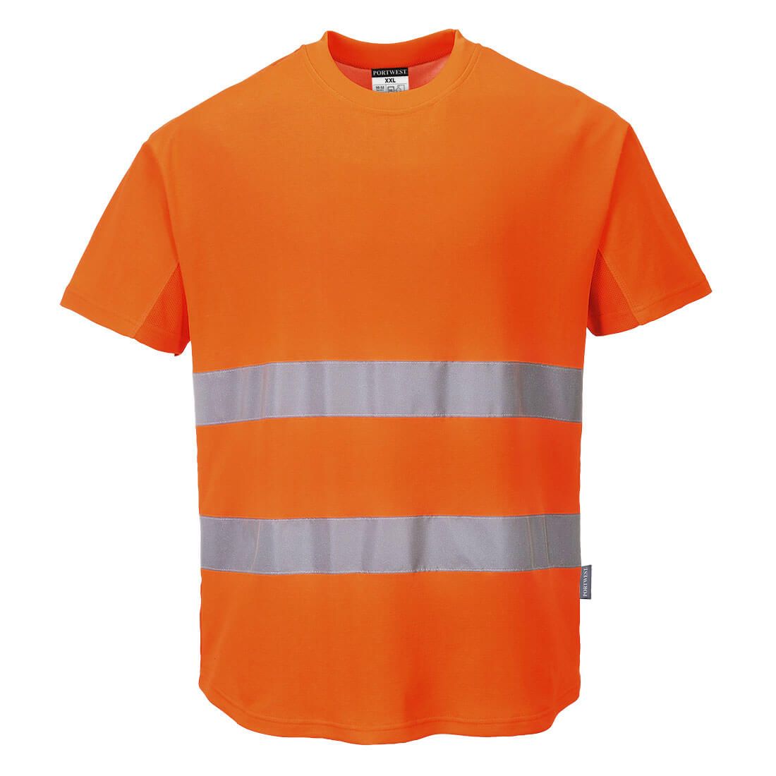 Portwest C394 Warnschutz-T-Shirt, Orange, Gr. S