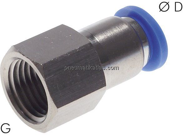 Steckanschluss m. Innengew. M 3-3mm, IQS-Standard