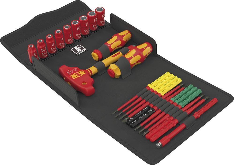 WERA Wechselklingensatz Kraftform Kompakt VDE Allrounder 24-teilig