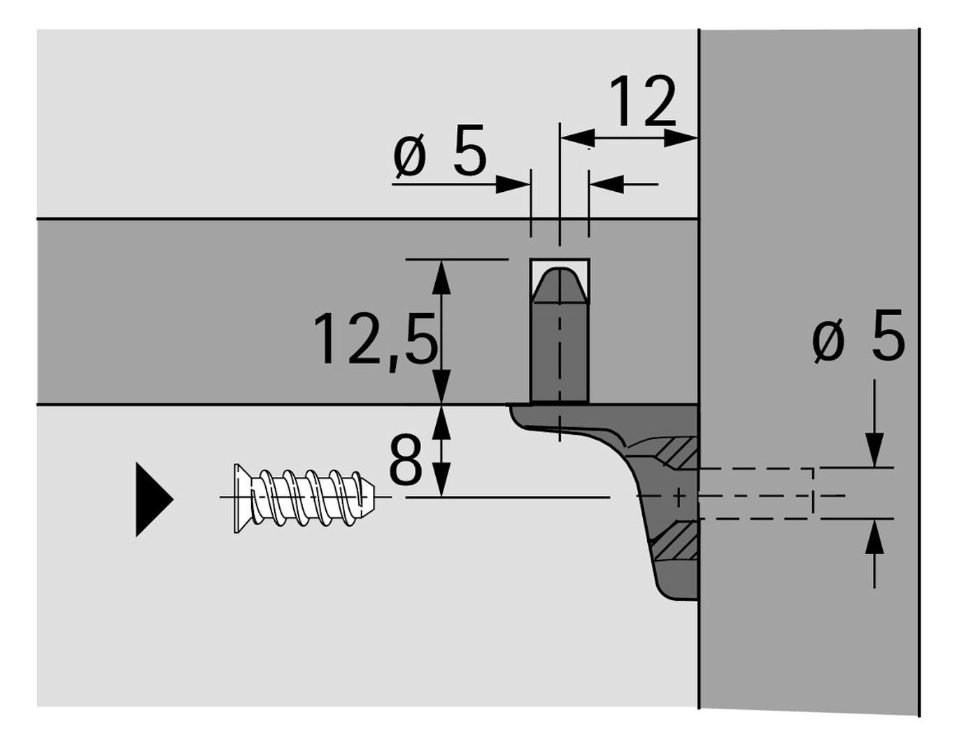 HETTICH Bodenträger Sekura 7