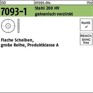 Scheiben Stahl 200 HV galvanisch verzinkt
