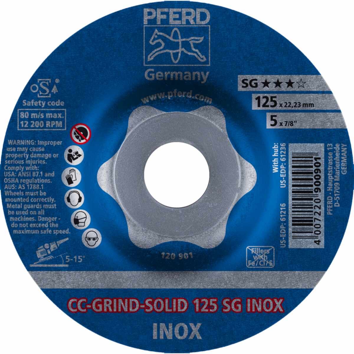 PFERD CC-GRIND (inkl. SOLID, FLEX, STRONG) CC-GRIND SOLID 125 SG INOX