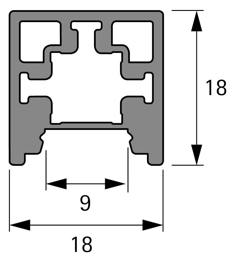 HETTICH CADRO Lichtprofil Basis EDS OP 3000 MM