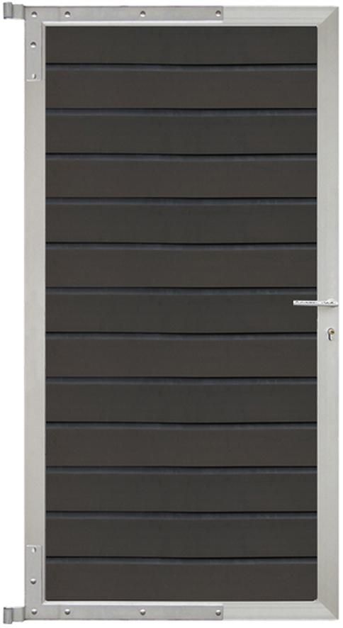 WOLLBACH-Serie-Tor 90 x 175 cm Komplettset Anthrazit/Silber