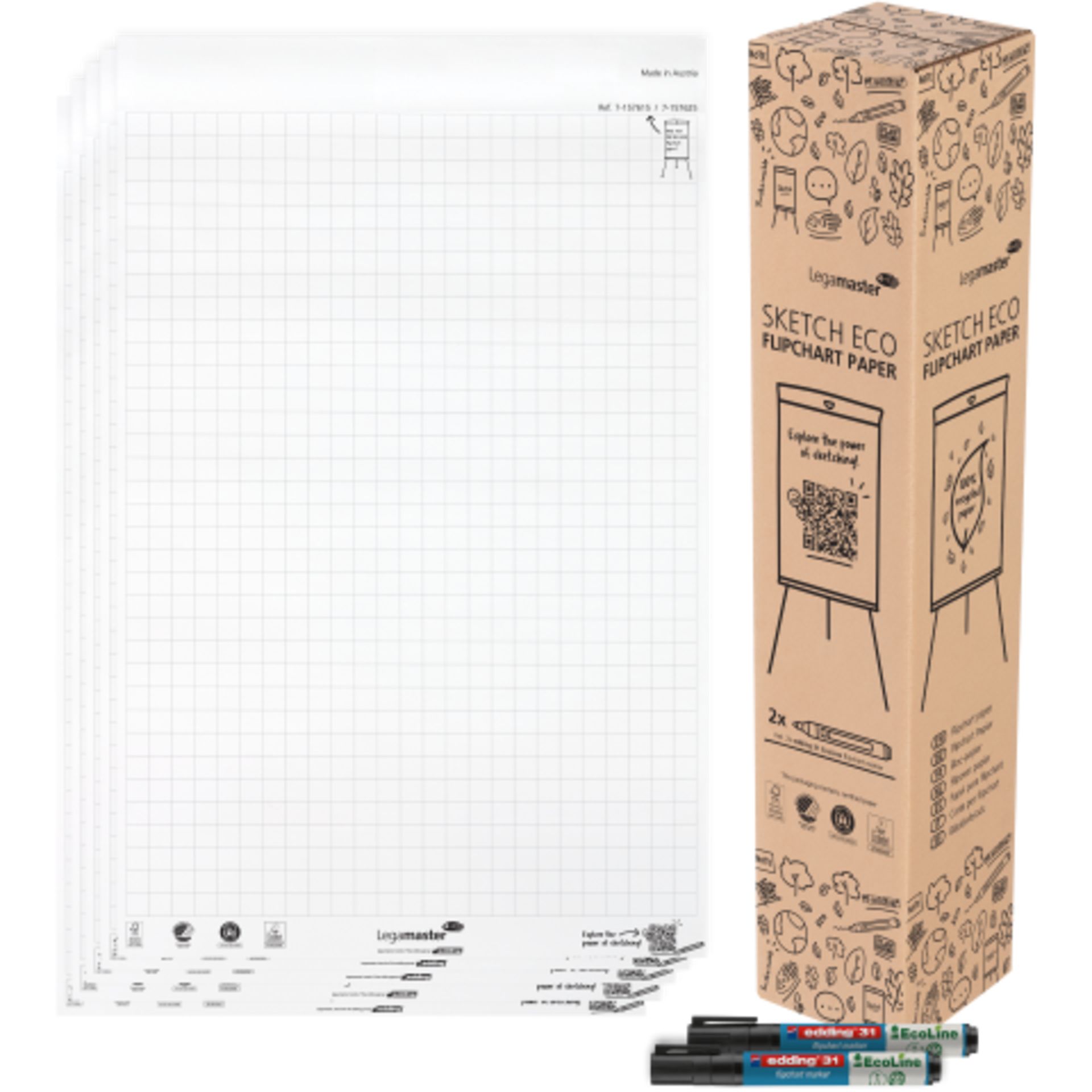 Papierblock SKETCH ECO  kar 2x50Bl