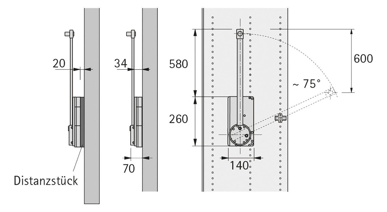 HETTICH Distanzstück, 20 mm