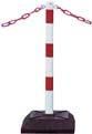 Kettenständer-Set Stahl H950xD60 mm rot/weiß 2 Kettenaufnahmen Schake