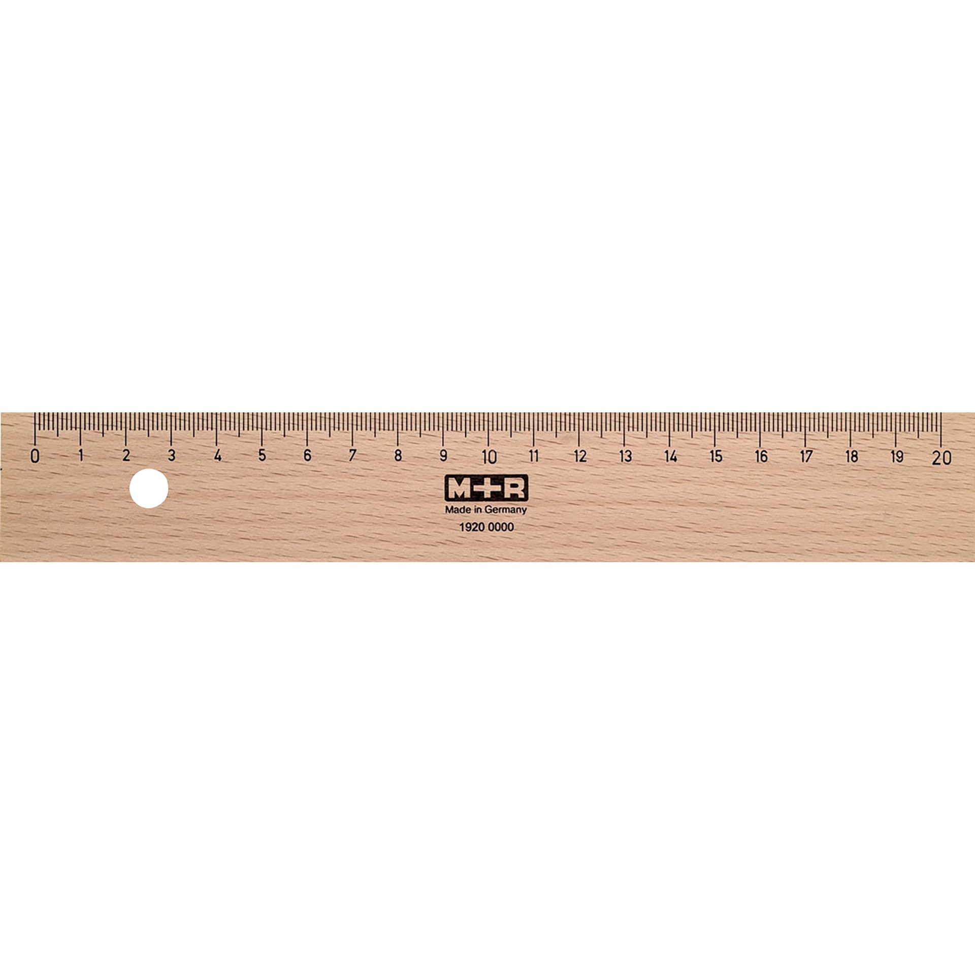 Lineal 20cm Buchenholz naturbelassen