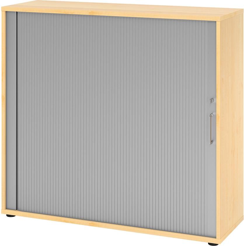 Rolladenschrank 3 Ordnerhöhen 800x420x2156 Ahorn/Silber