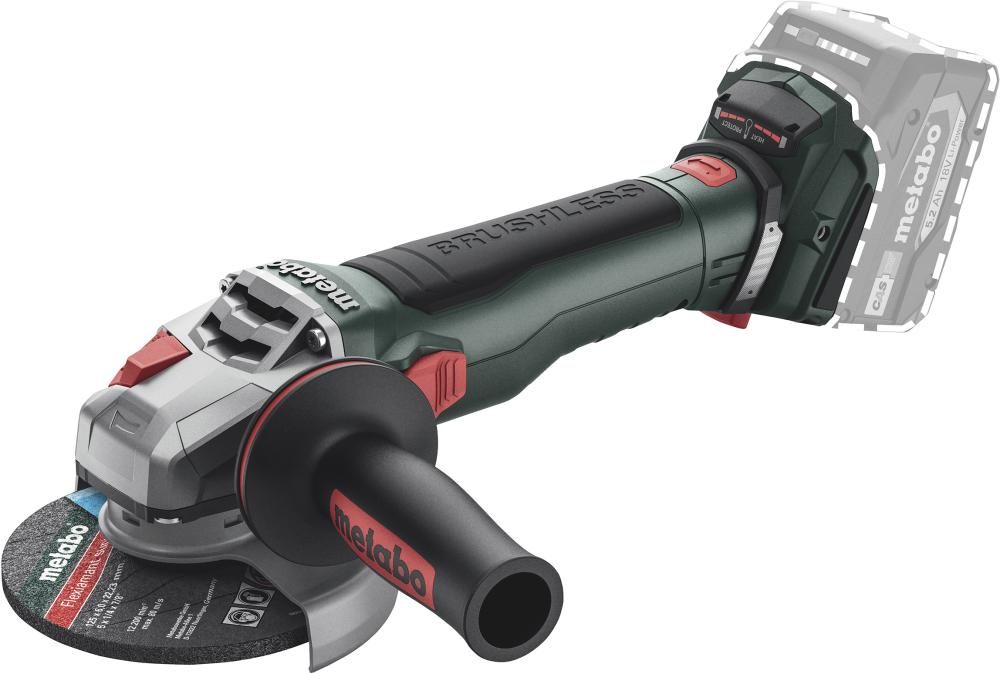 Akku-Winkelschleifer soloWB 18LTBL 11-125 Q Metaboohne Akku ohne Ladegerät metaBOX