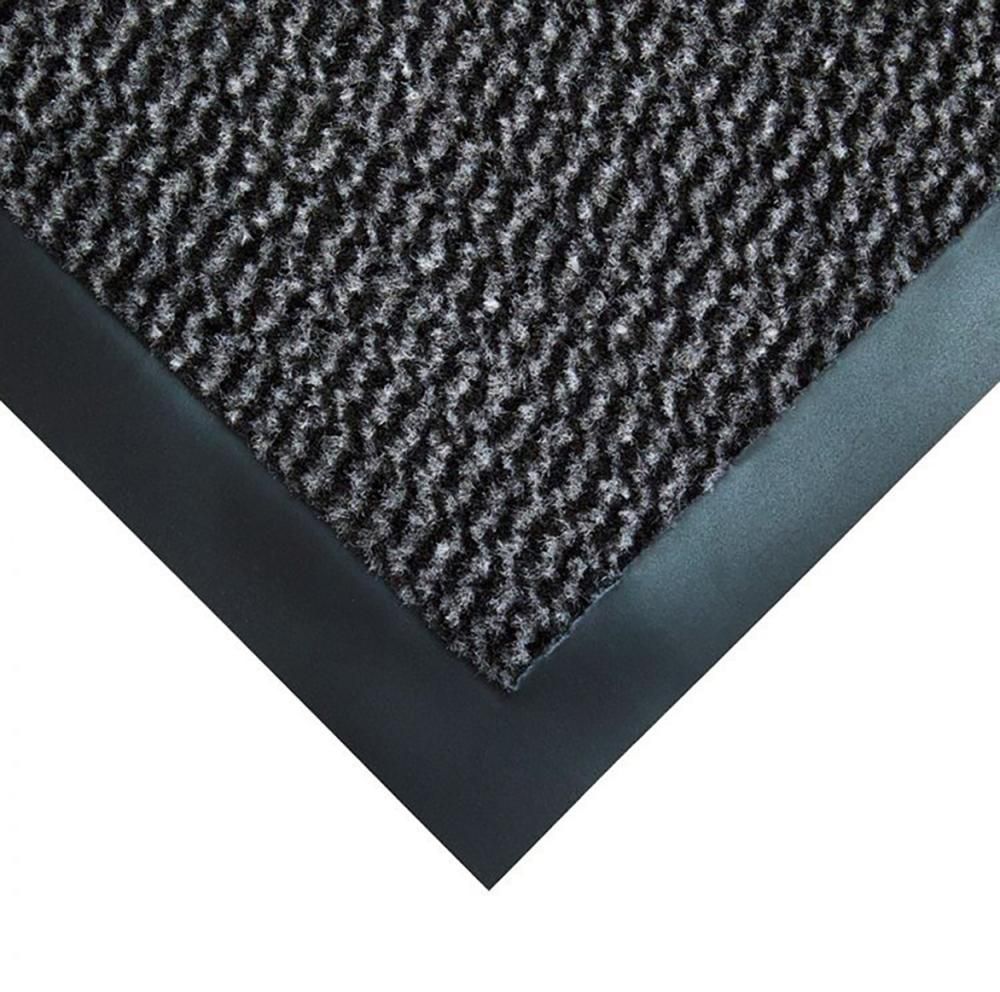 Schmutzfangmatte Vyna-Plush schwarz/Stahl B60xL90 cm