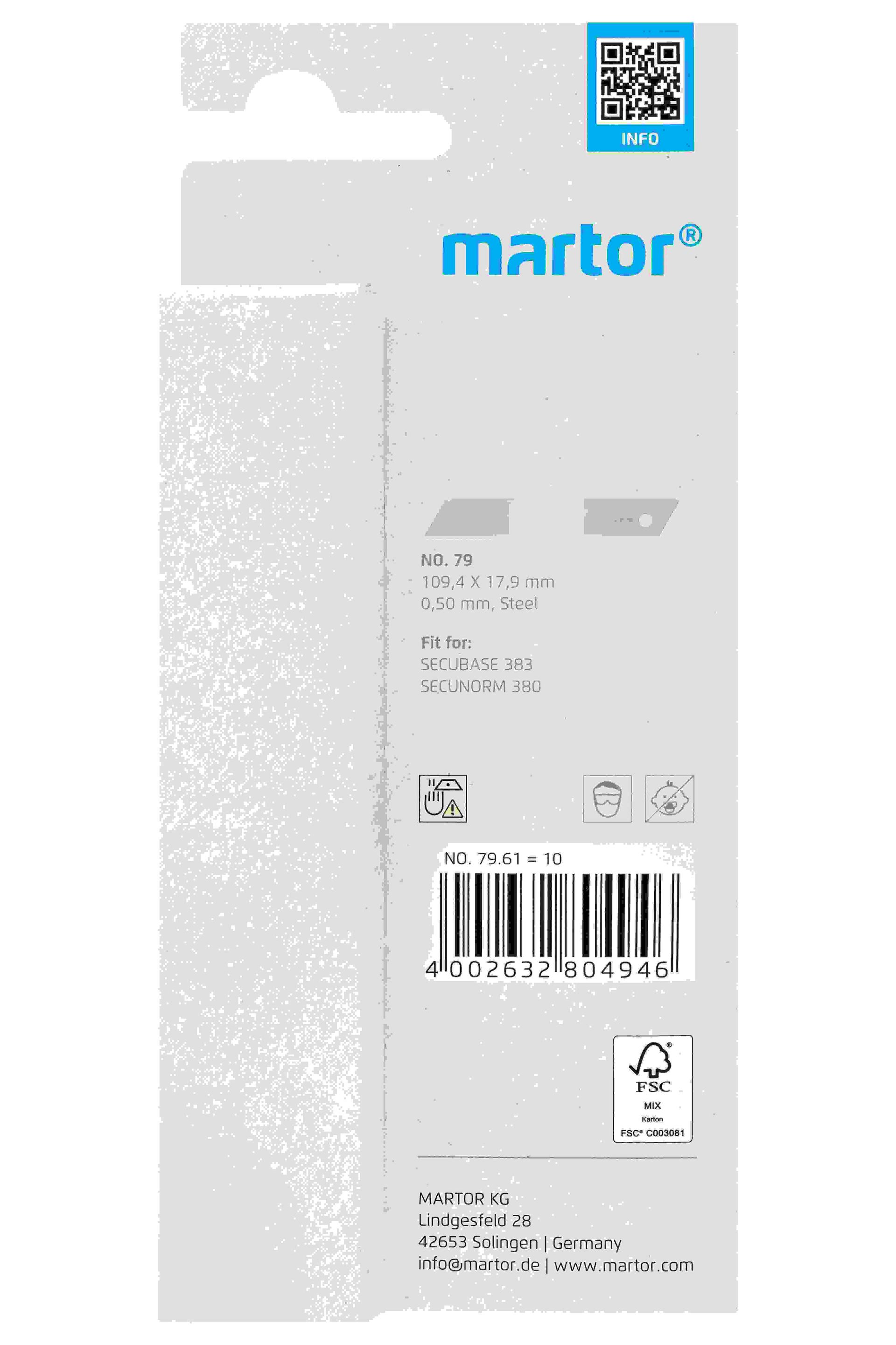 MARTOR Ersatzklinge STYROPORKLINGE 79 Standardschliff POS | 10 Stück