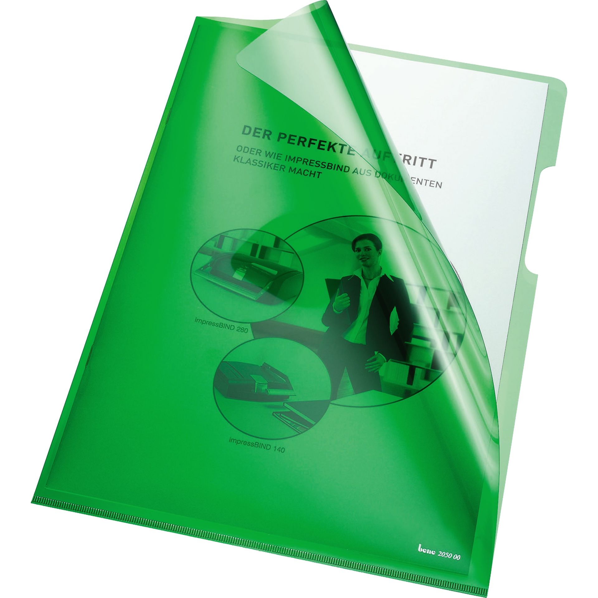 Sichthülle DIN A4 HPVC grün 100 St./Pack.