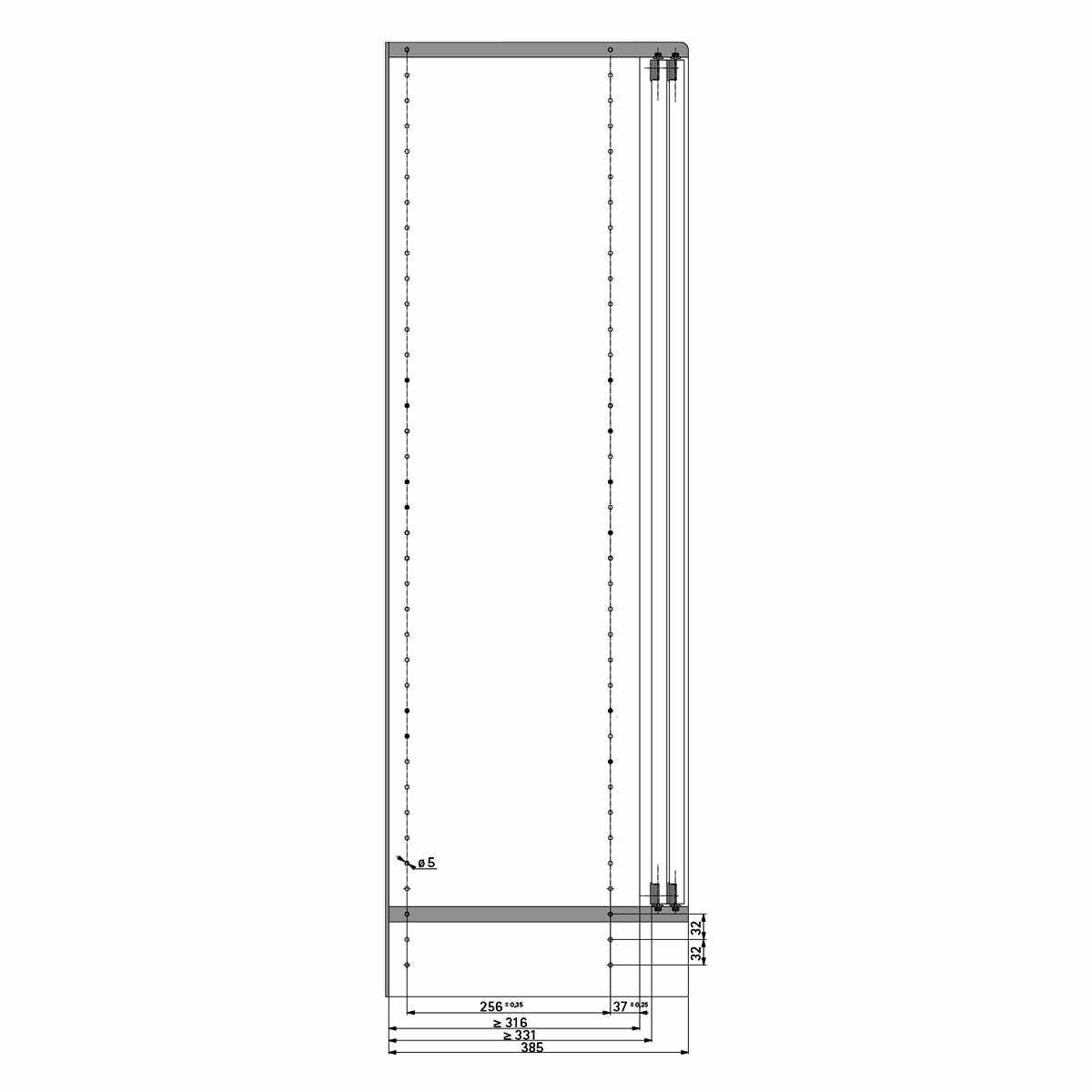 Auszugsführung Quadro Duplex 40 (Garnitur), für Ko