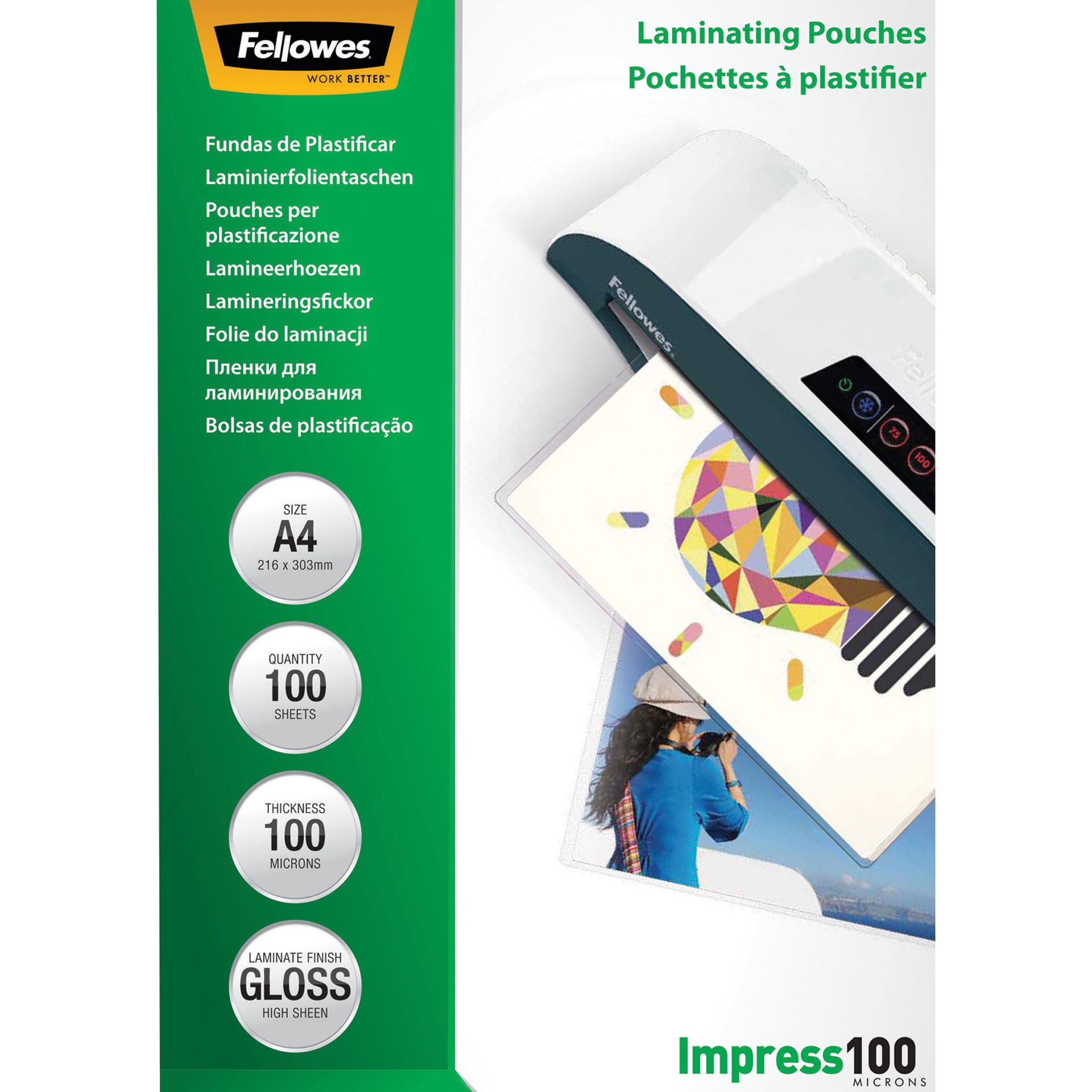 Laminierfolie Impress 100 DIN A4 tr 100 St./Pack.