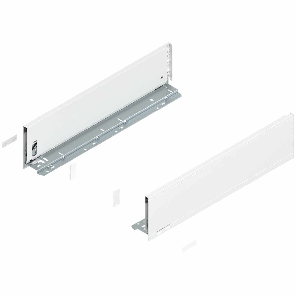 LEGRABOX Zarge, Höhe K (128.5 mm), NL=500 mm, links/rechts, für LEGRABOX pure, seidenweiß matt