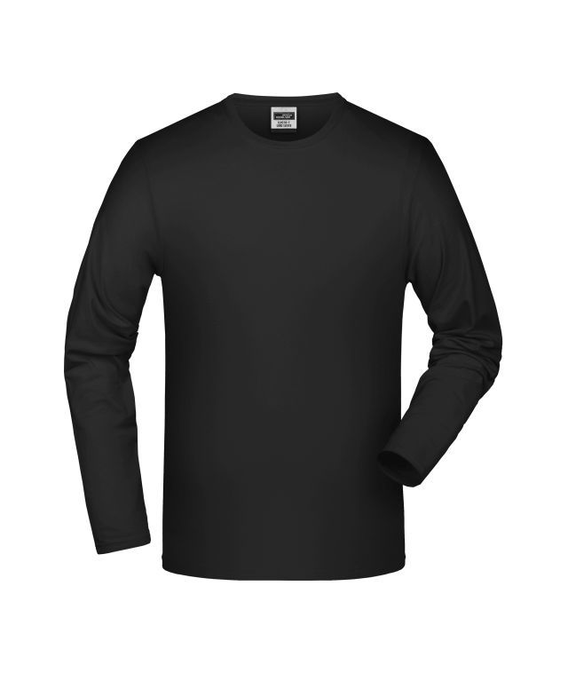Elastic-T Long-Sleeved Langarm-Shirt mit Elasthan schwarz, Gr. XXL