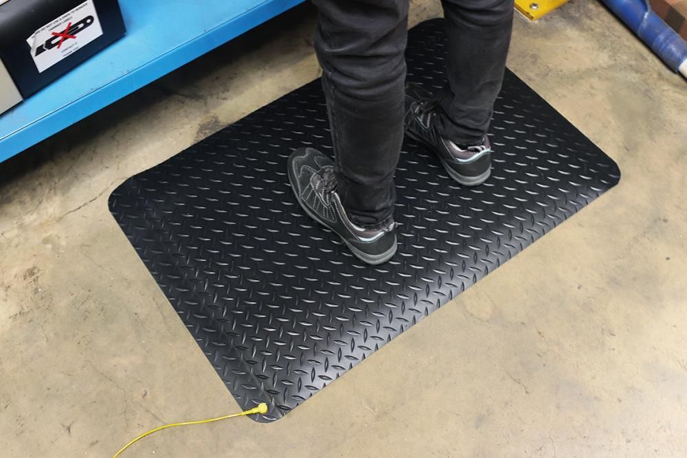 Anti-Ermüdungsmatte Deckplate Anti-Static B60xL90 cm schwarz