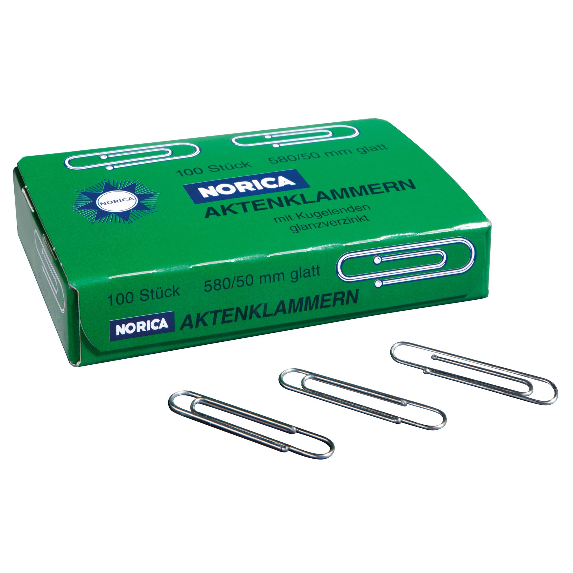 Büroklammer 50mm glatt verzinkt 100 St./Pack.