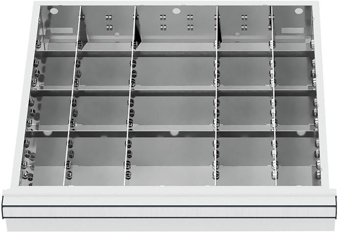 Schubladeneinteilung Metalleinteilung BLH 75 mm Innenmaß 500x450 mm