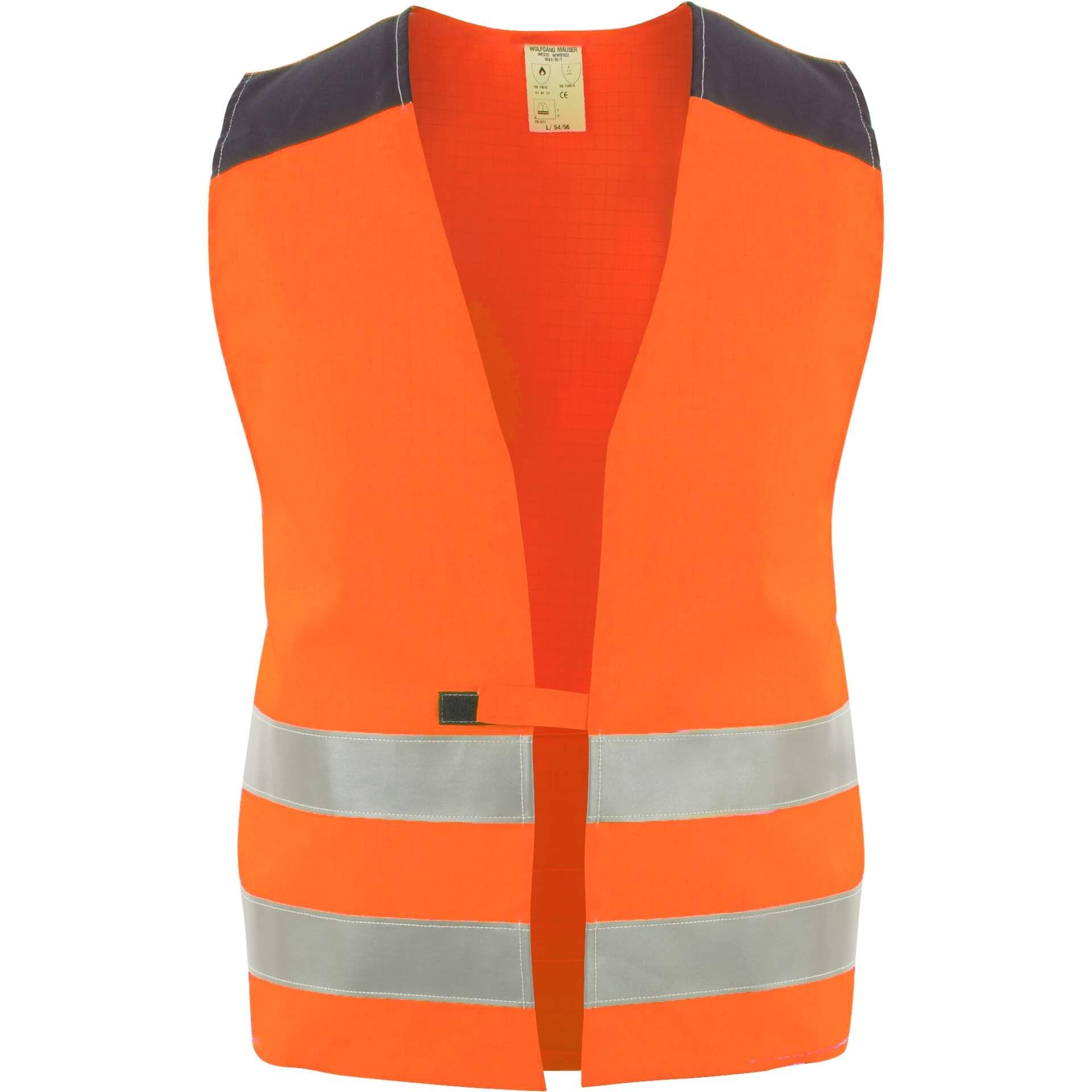 Warnweste FLWE08, orange/blau, Gr. S
